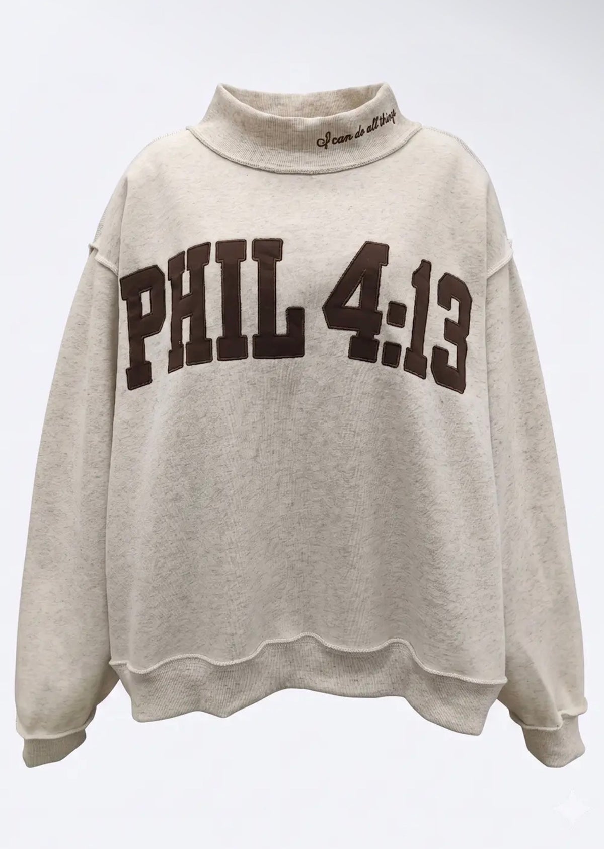 Phil 4:13 Mock-Neck Sweatshirt