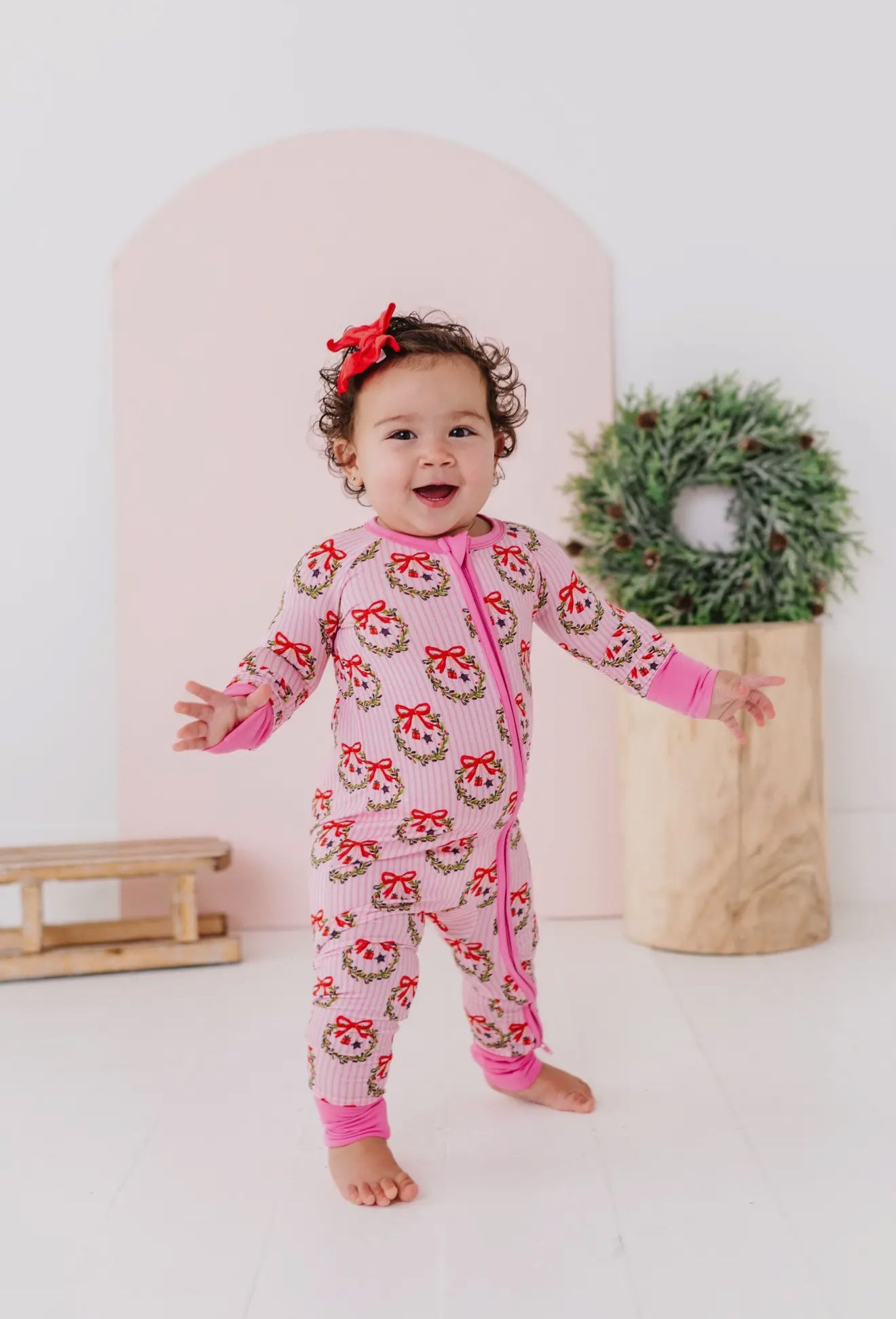 Sparkle & Spruce Convertible Footie PJs