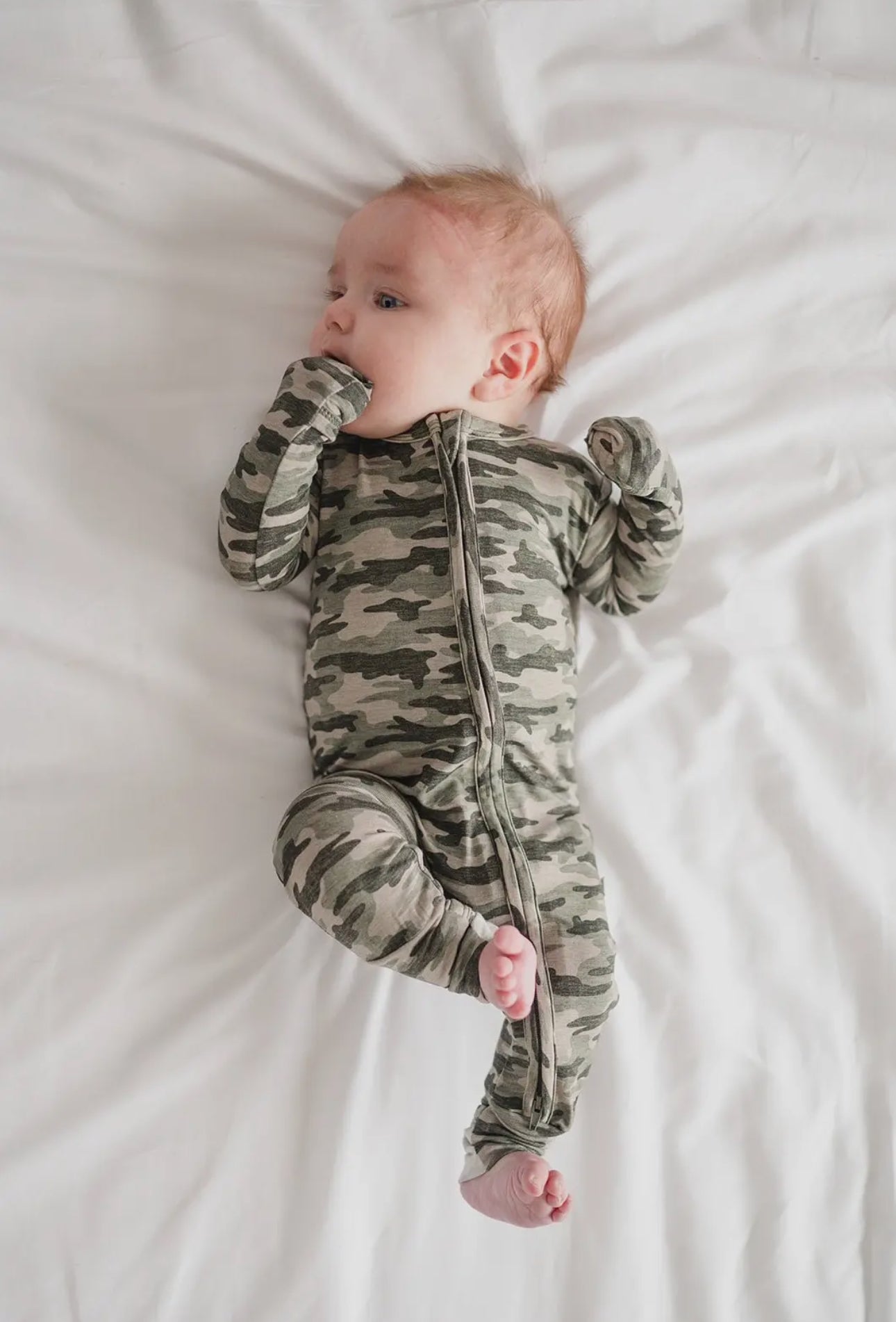 Camo Bamboo Zipper PJ Sleeper
