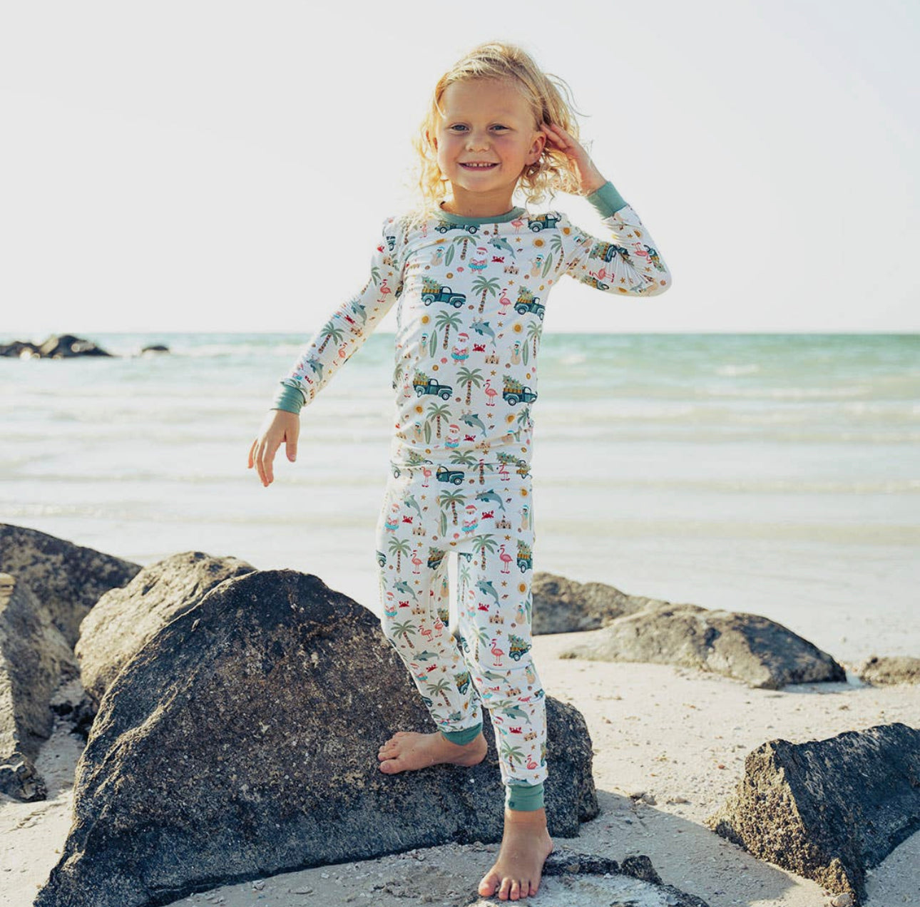 Coastal Christmas Two-Piece Bamboo Set