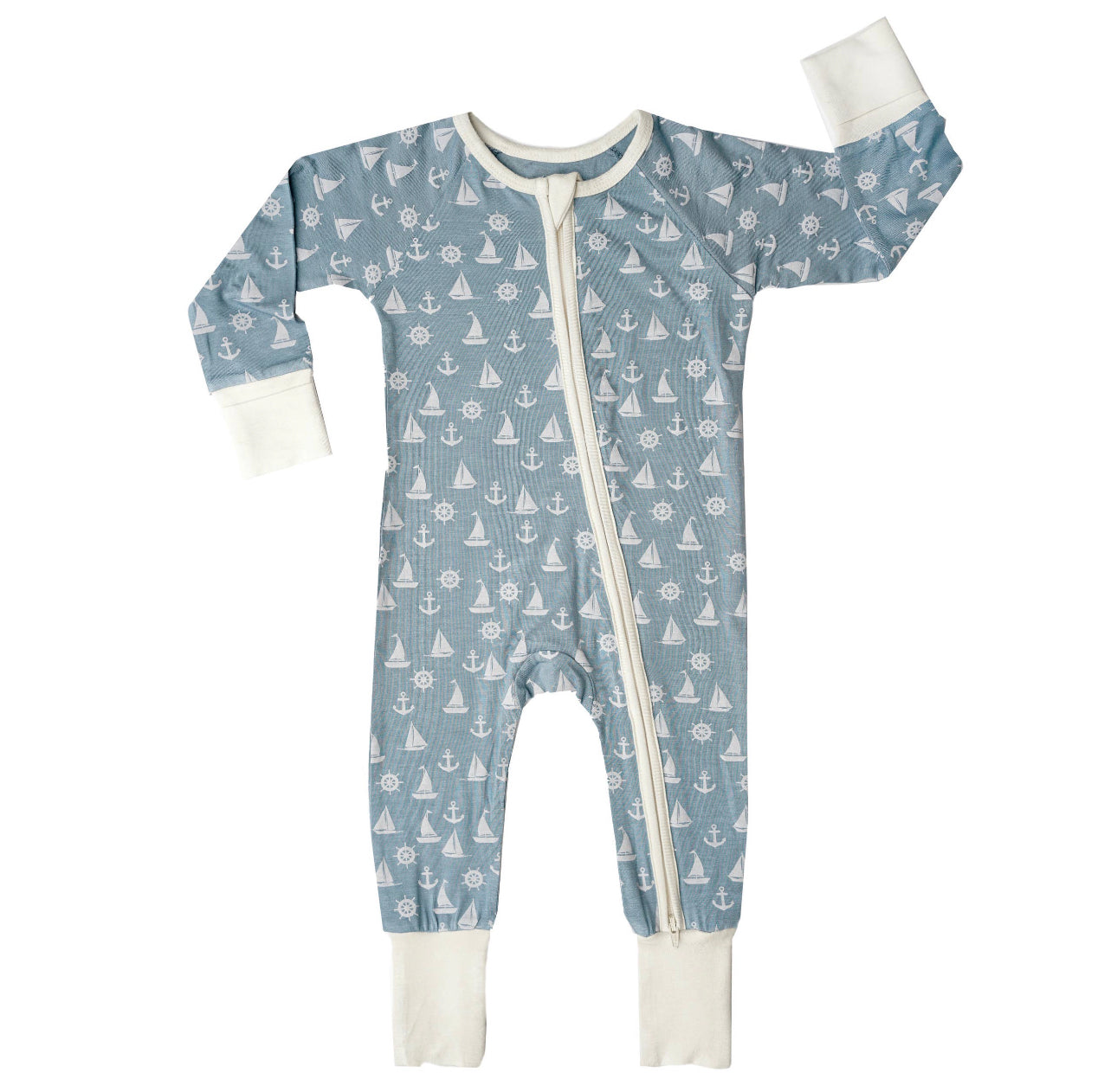 Anchors Away Bamboo Footie Pajamas