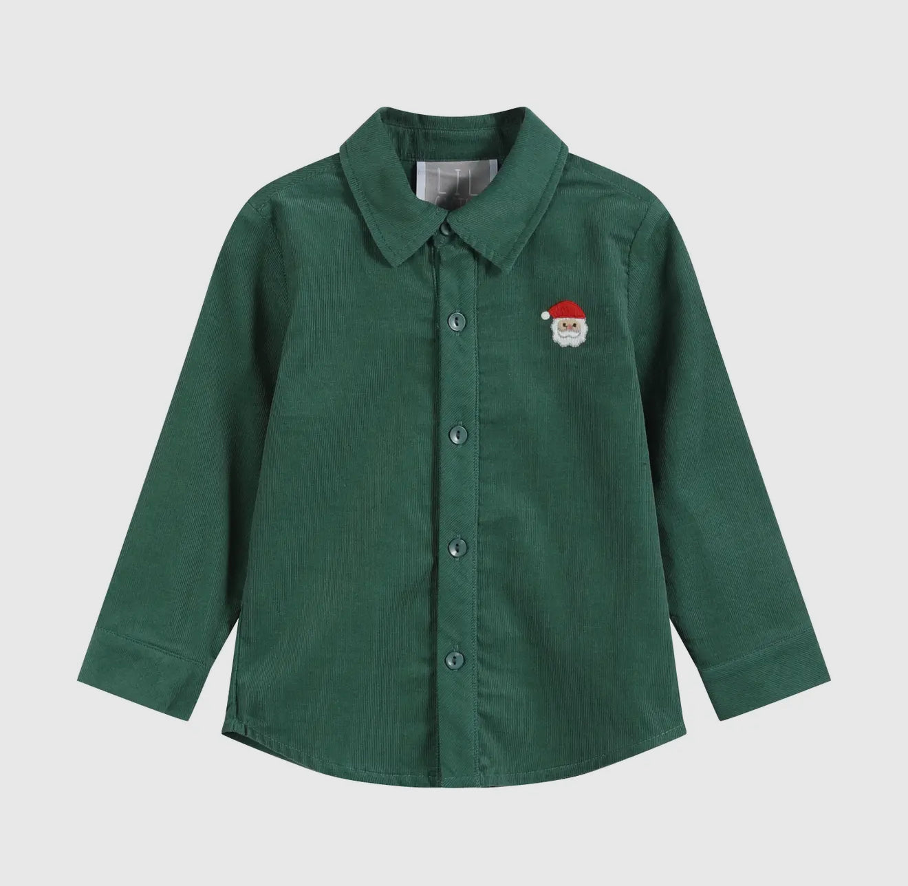 Green Corduroy Santa Dress Shirt
