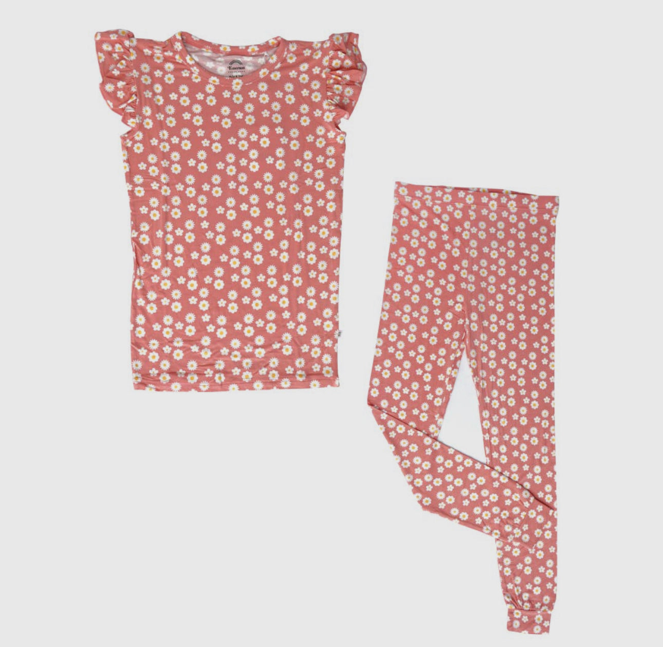 Rose Daisy Bamboo Two-Piece Pajama Set