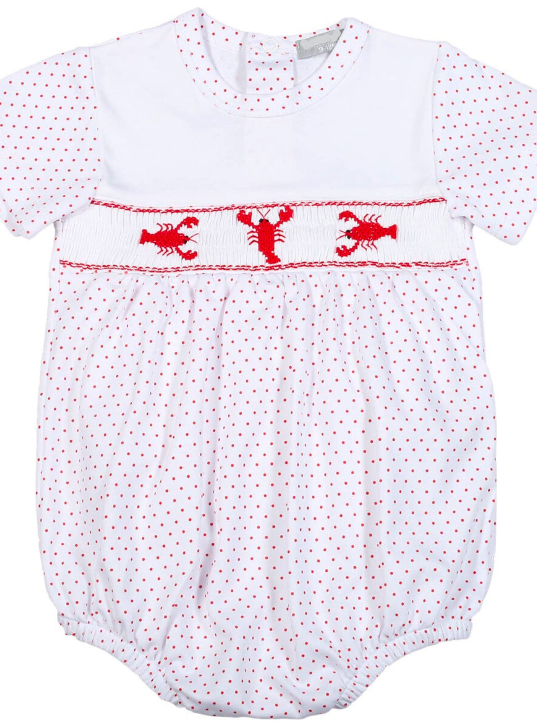 Crawfish Hand Smocked Pima Bubble