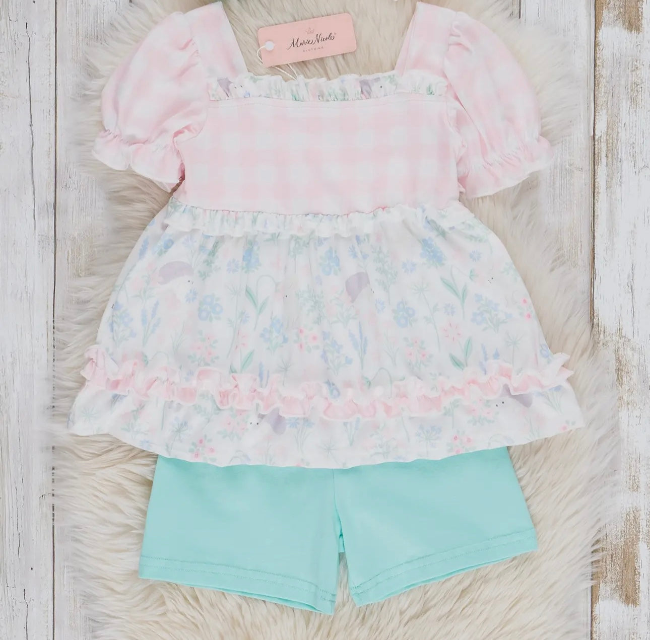 Teal Garden Ruffle Set