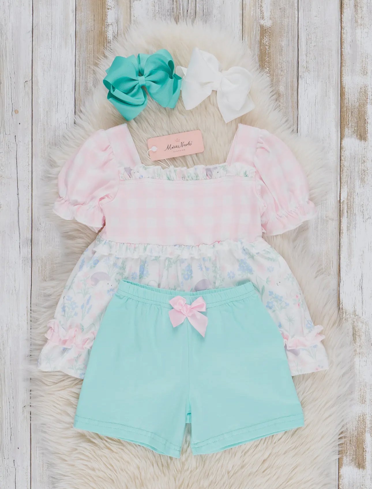 Teal Garden Ruffle Set