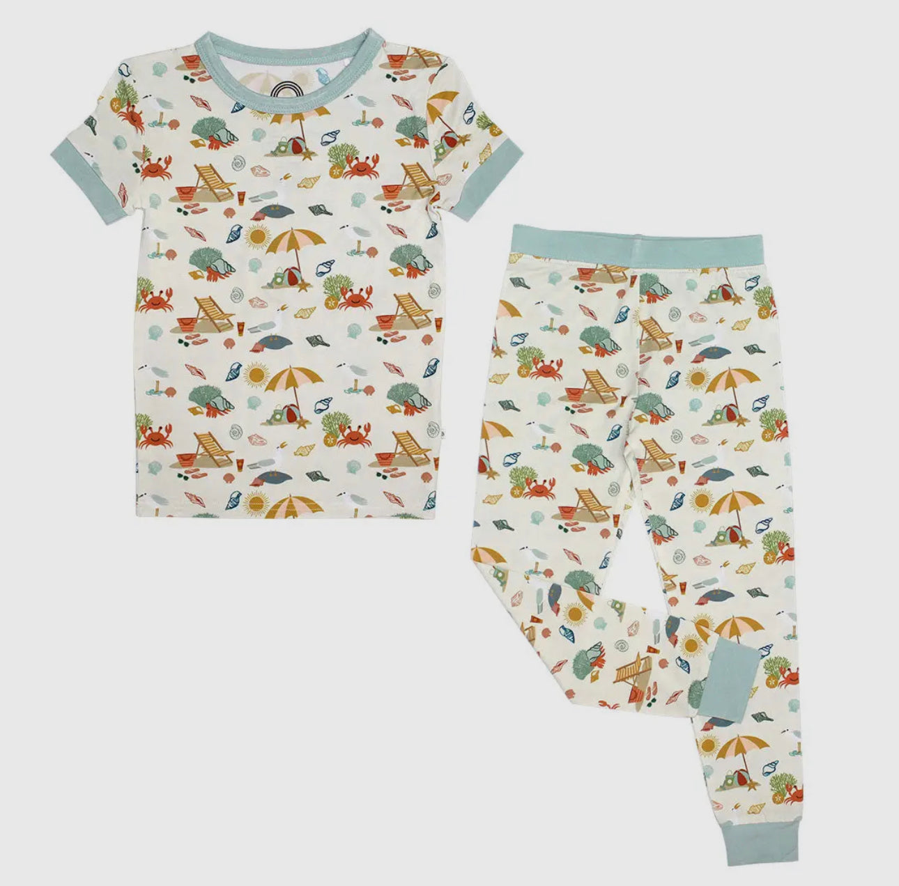 Beach Day Bamboo Short Sleeve/Pants Set
