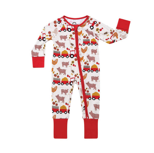 Farm Friends Bamboo Footie Pajamas