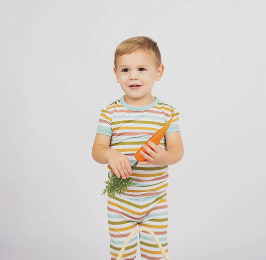Striped Bamboo PJ-Short Sleeve