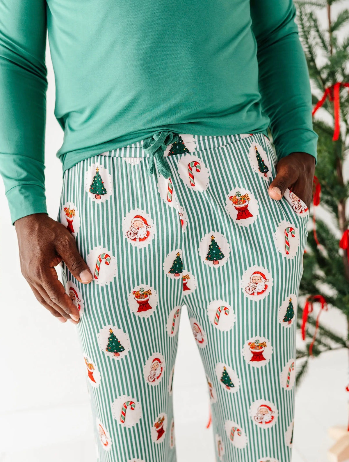 Christmas Classic Stripe Mens Lounge Set