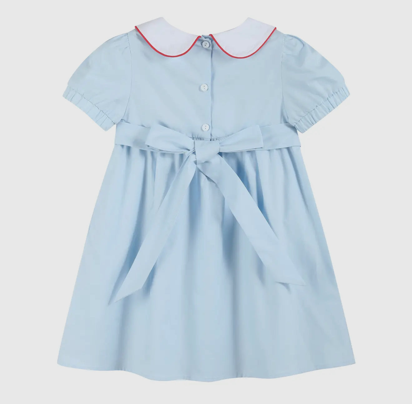 Light Blue Santa Smocked Dress