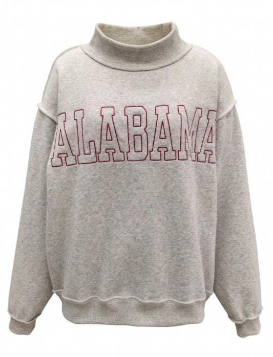 ALABAMA Outline Mock-Neck Sweatshirt