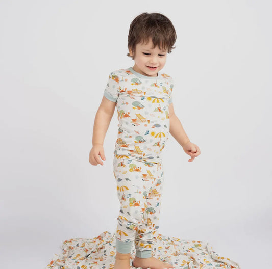 Beach Day Bamboo Short Sleeve/Pants Set