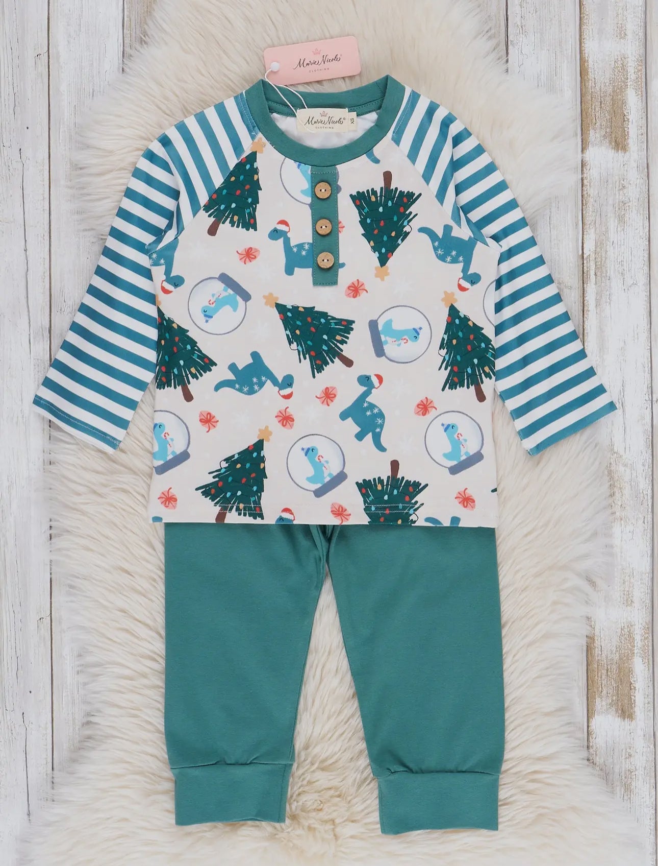 Dinosaurs and Evergreens Raglan Set