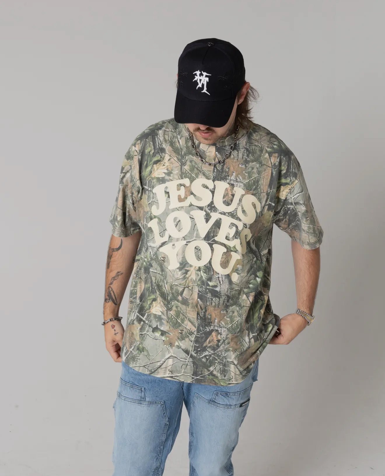 Jesus Loves You.|Camo Tee
