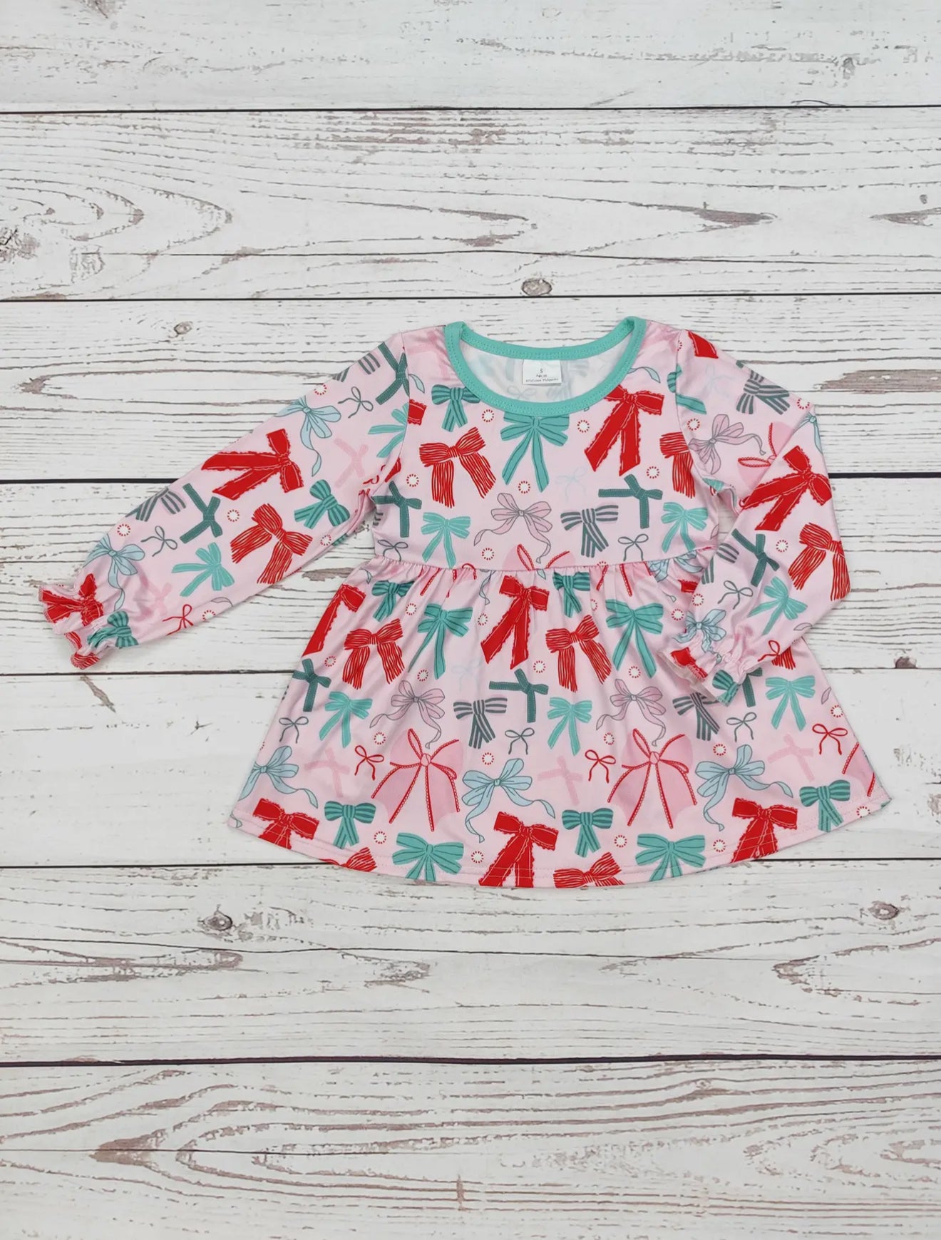 Christmas Bow Ruffle Pants Set