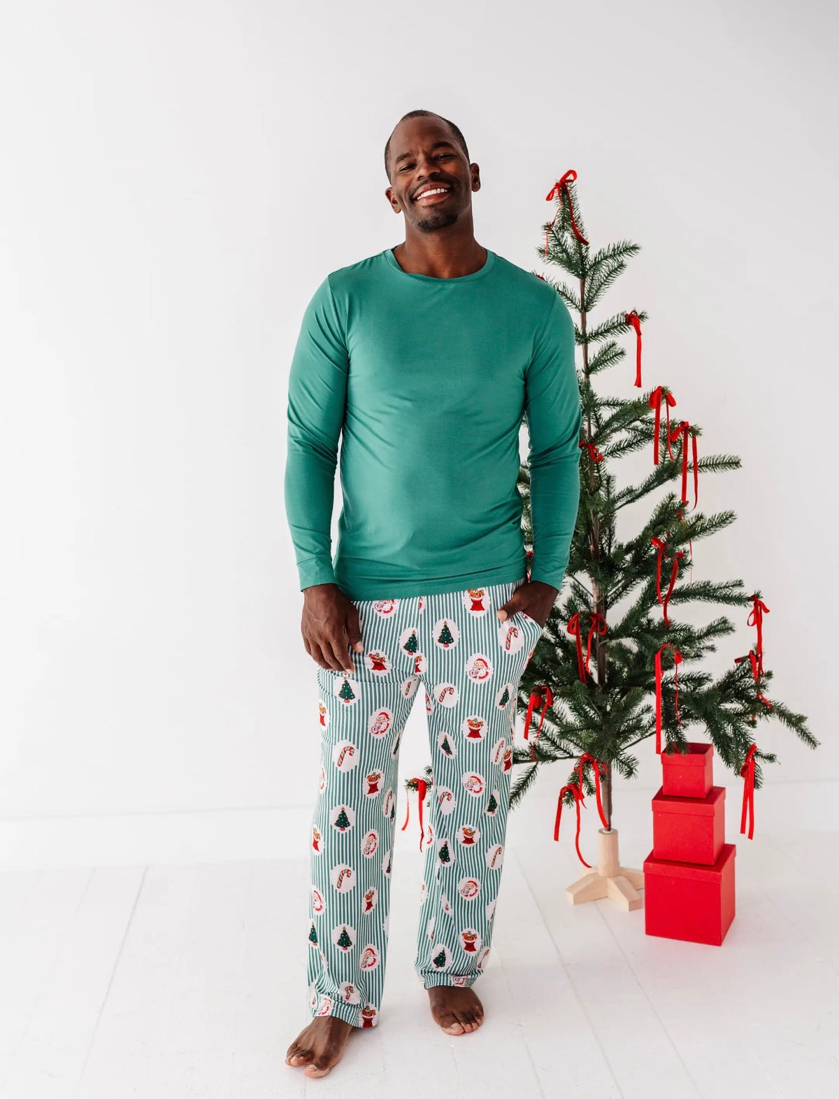Christmas Classic Stripe Mens Lounge Set