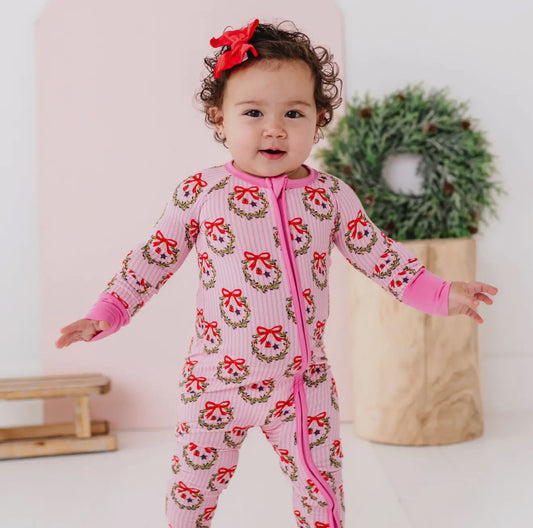 Sparkle & Spruce Convertible Footie PJs