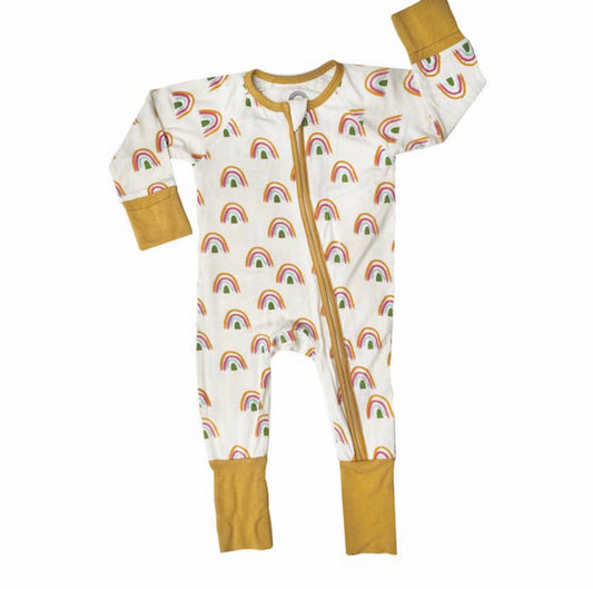 Rainbow Bamboo Footie Pajamas