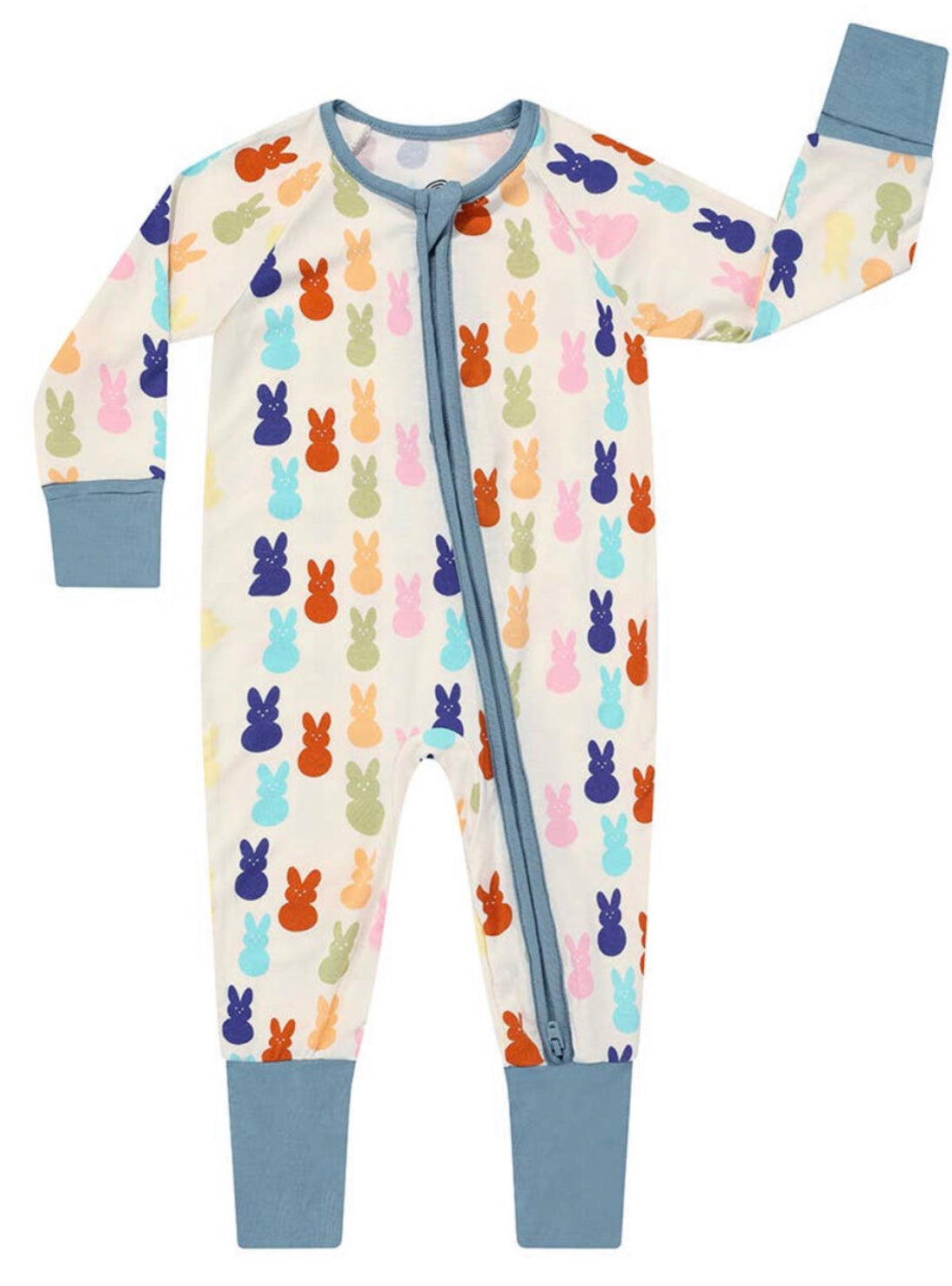 Peeps Easter Bunny Bamboo Footie Pajamas