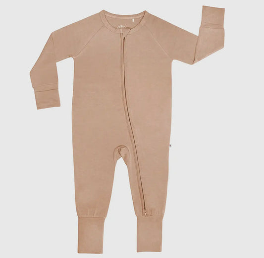 Dusty Rose Bamboo Convertible Baby Pajamas