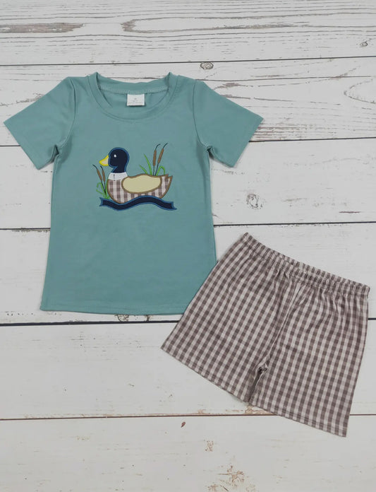Duck Applique Short Set
