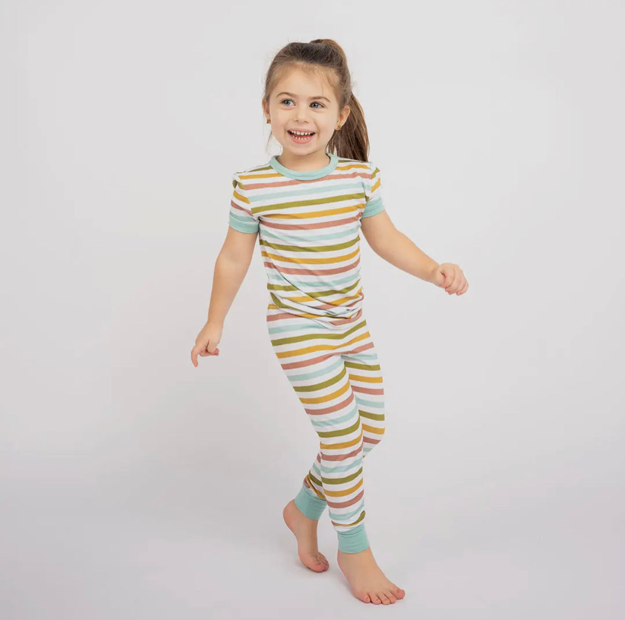 Striped Bamboo PJ-Short Sleeve