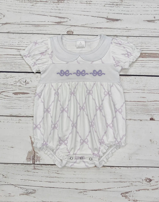 Purple Bow Appliqué Bubble