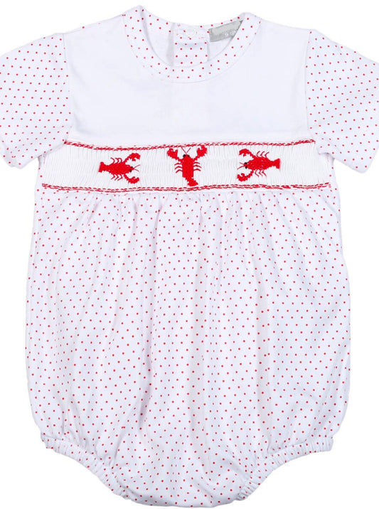 Crawfish Hand Smocked Pima Bubble