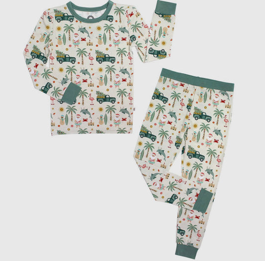 Coastal Christmas Two-Piece Bamboo Set