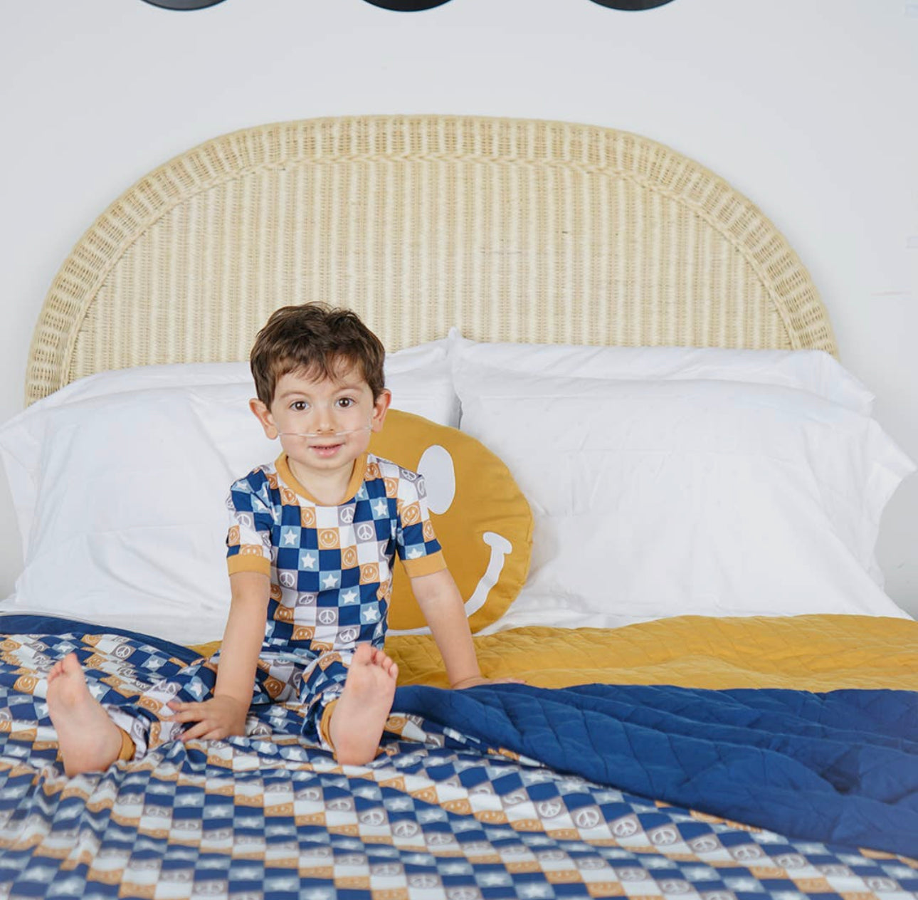 Happy Daze Bamboo Pajamas-Blue