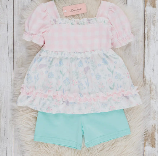 Teal Garden Ruffle Set