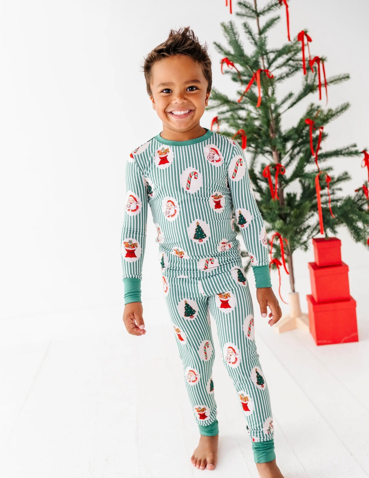 Christmas Classic Stripe Kids PJs